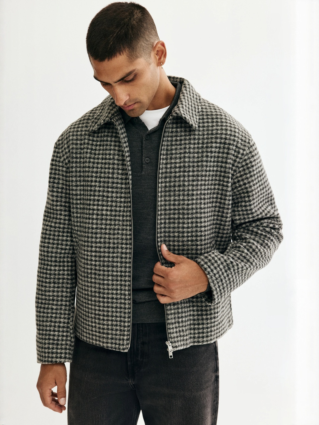 H&M Regular Fit Felted Overshirt