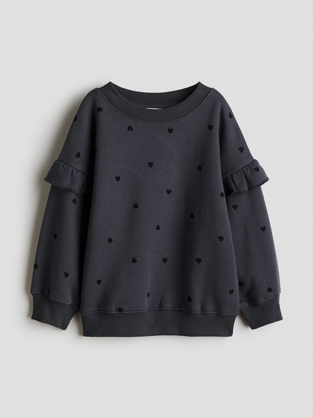 H&M Girls Ruffle Detail Sweatshirt