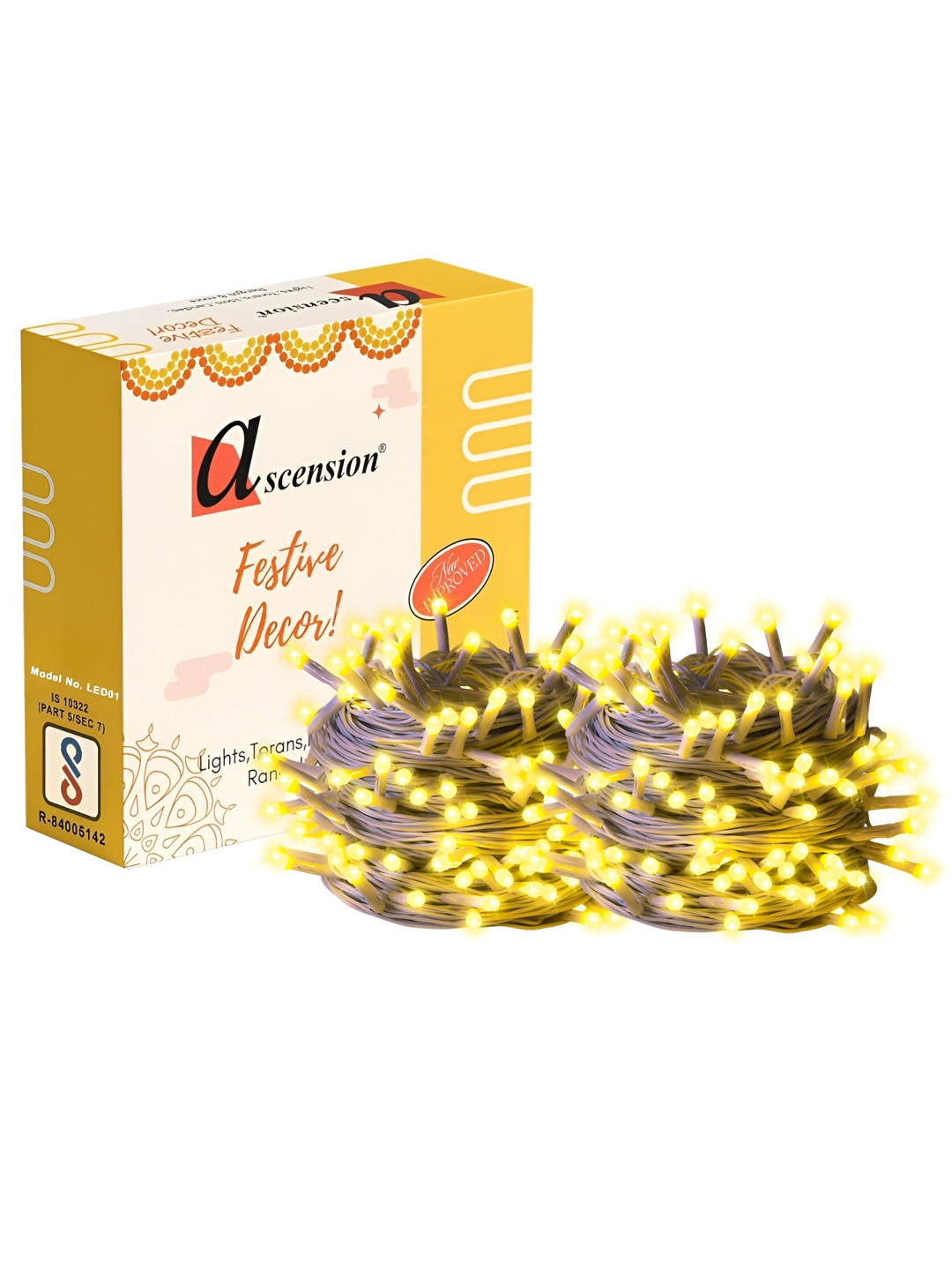 Ascension White 2Pcs 40 LED Serial Blub Environment Friendly High Luminous String Lights