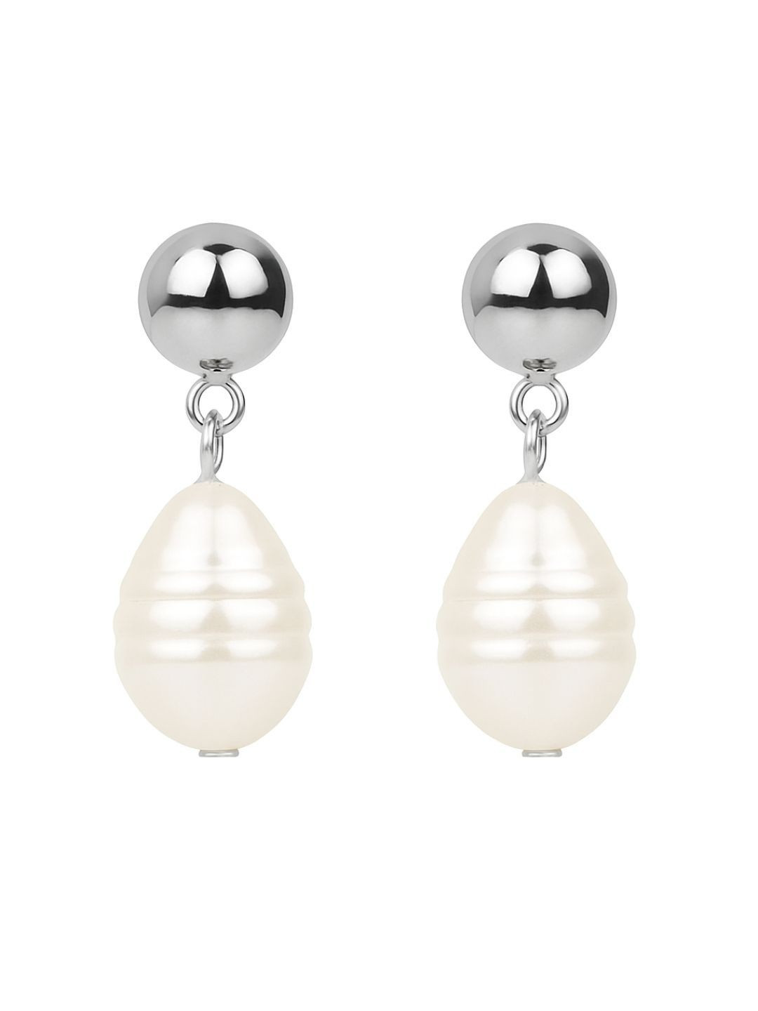 Tipsy closet Gold-Plated Stainless Steel Mother of Pearl Drop Earrings