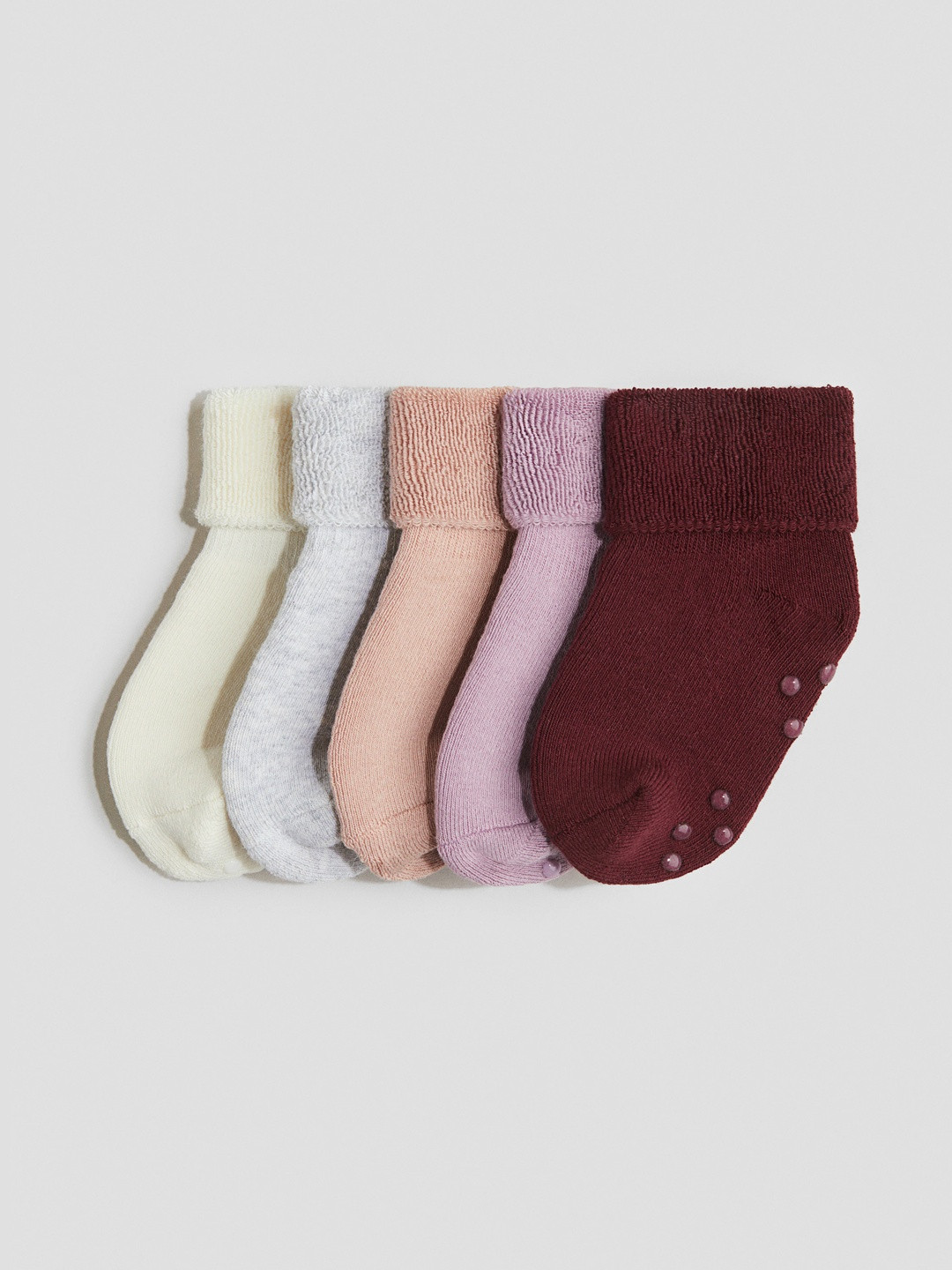 H&M Boys 5-Pack Anti-Slip Terry Socks