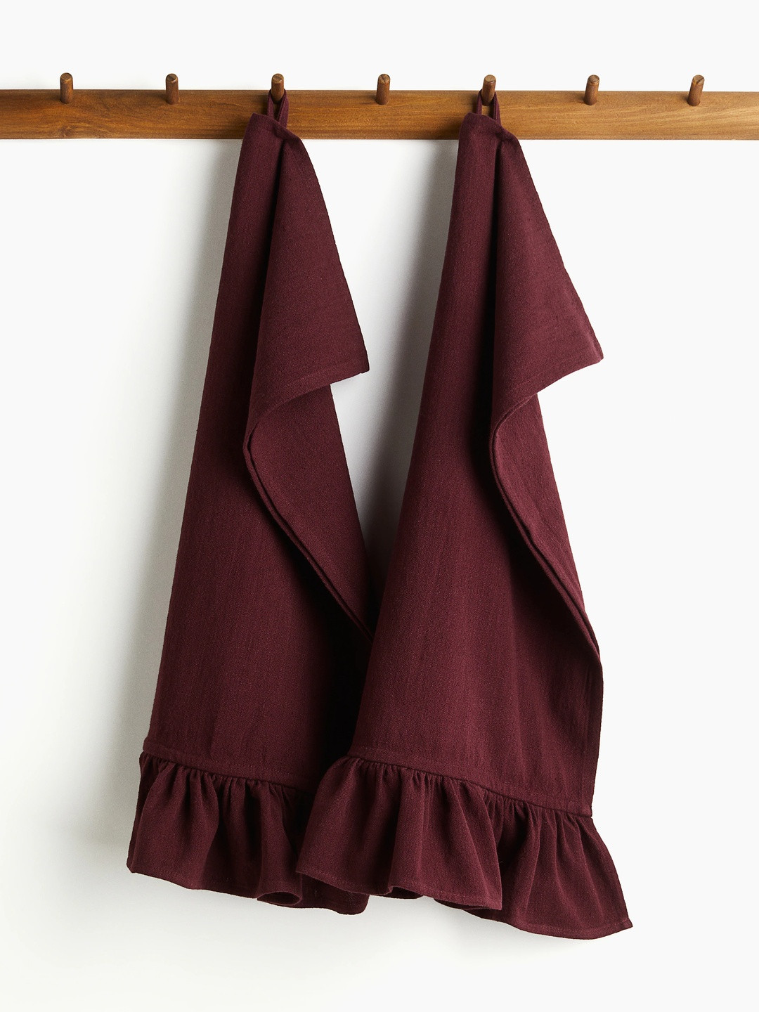 H&M Red 2-Pack Cotton Linen Tea Towels