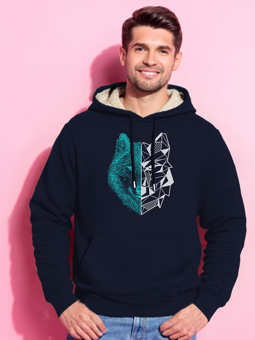 TOGS & TERRE Men Graphic Printed Hooded Sweatshirt