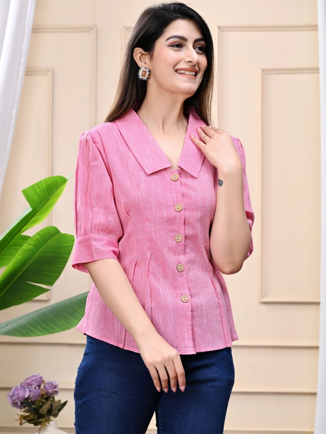 ADITIENTERPTISE Women Puff Sleeve Top