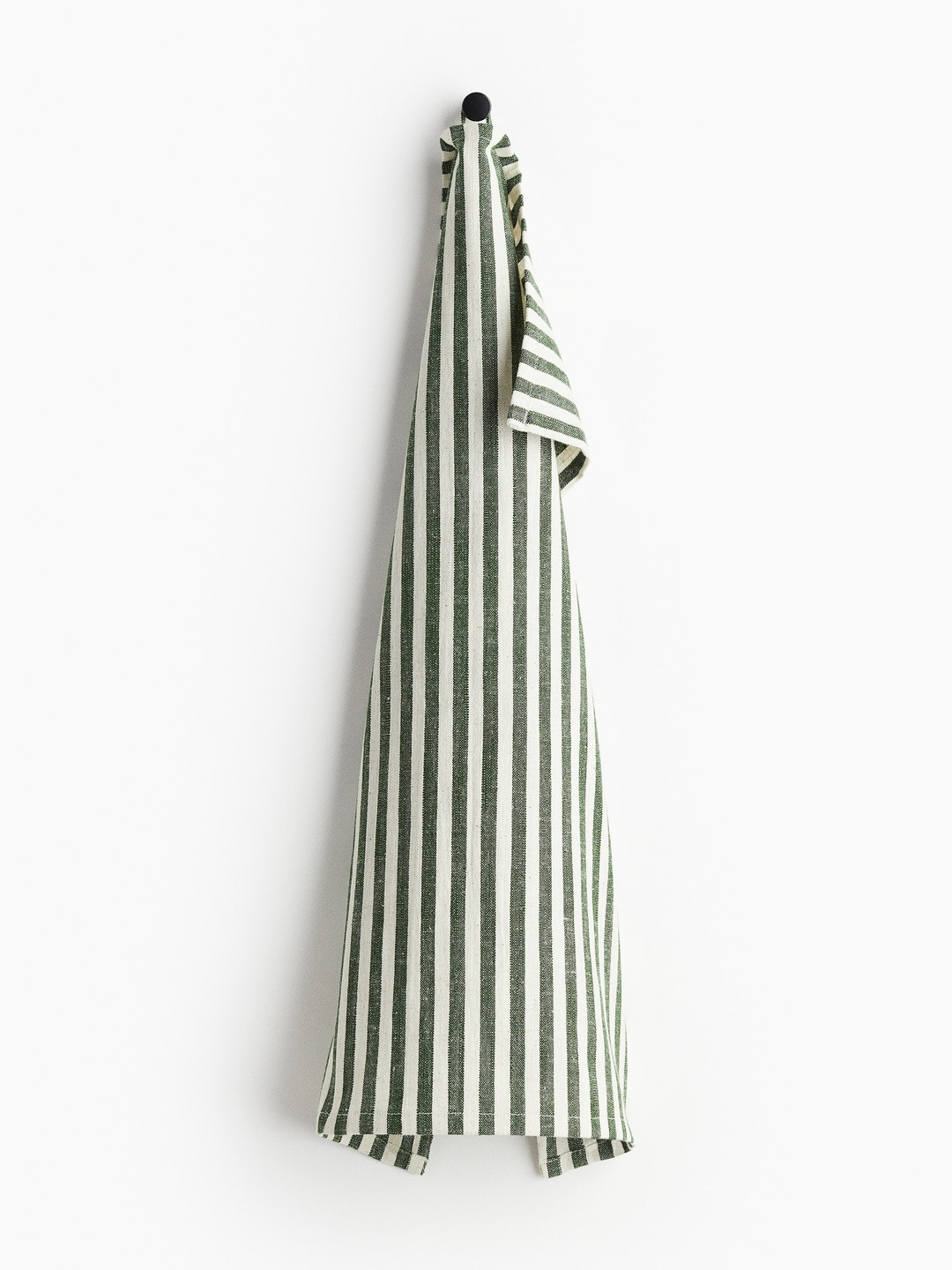 H&M Green And White Cotton Linen Tea Towel