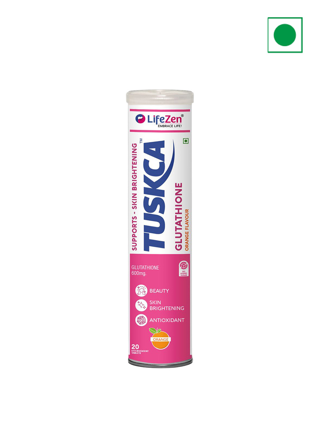 Tuskca  Japanese Glutathione- 20 Tablets- Orange