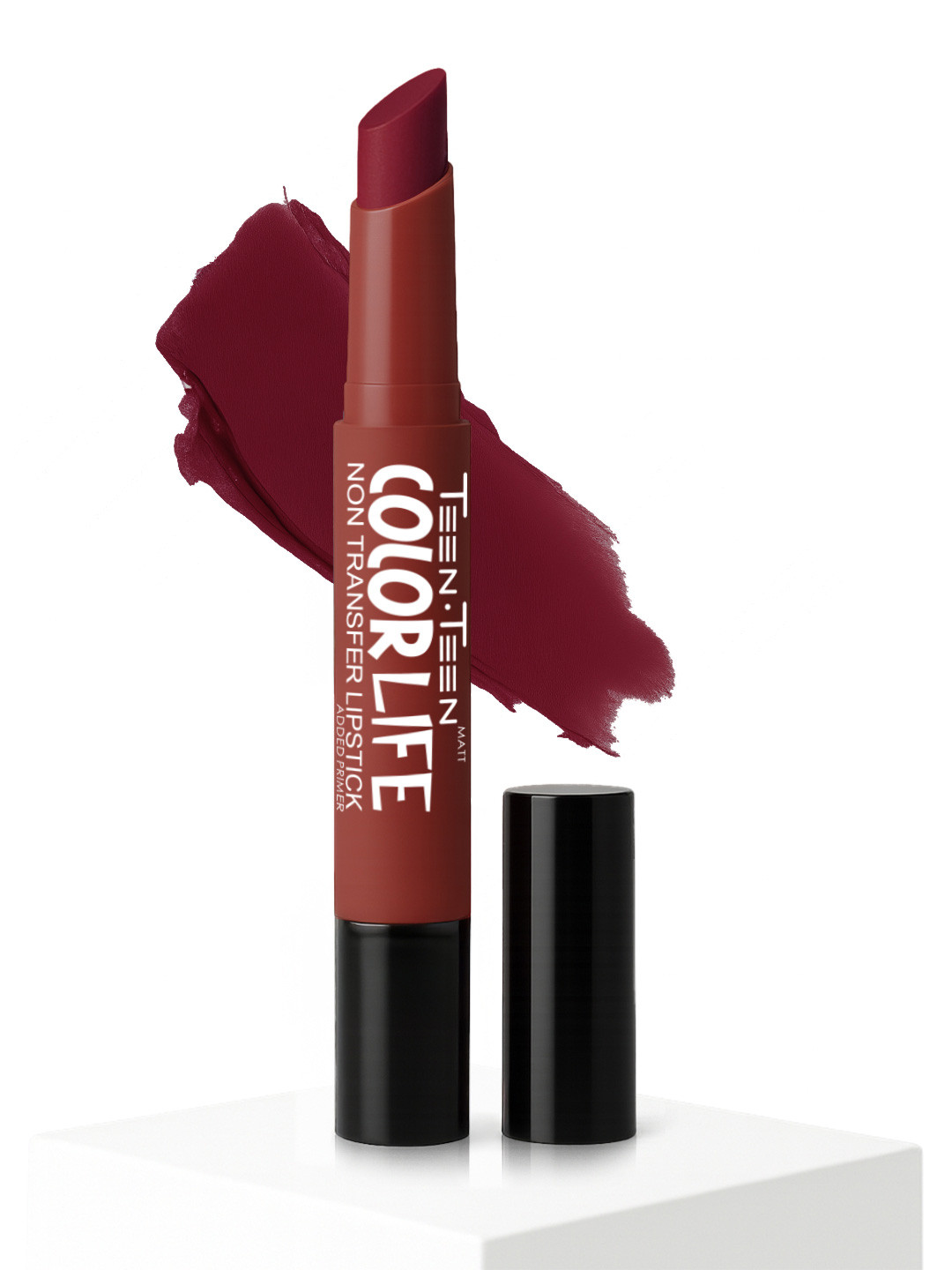 TEEN TEEN COSMETICS Color Life Non Transfer Lipstick With Primer - 2 g - Rich Deep Red 18