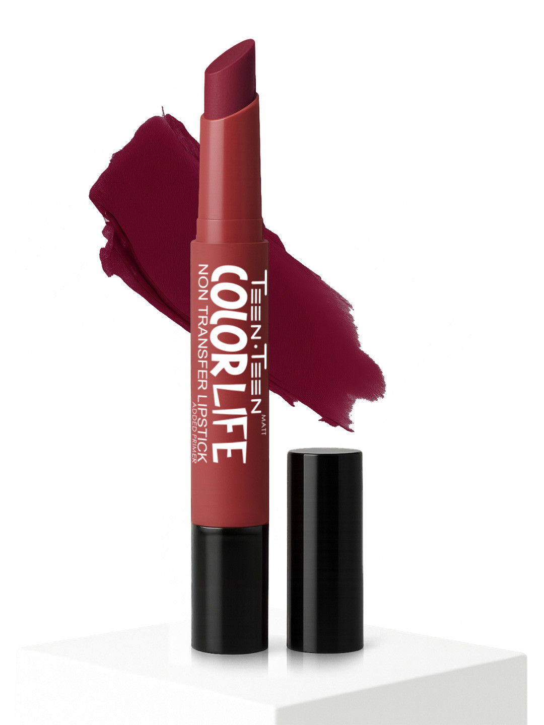 TEEN TEEN COSMETICS Color Life Non Transfer Long Lasting Lipstick- 2 g- Mulled-Wine 01