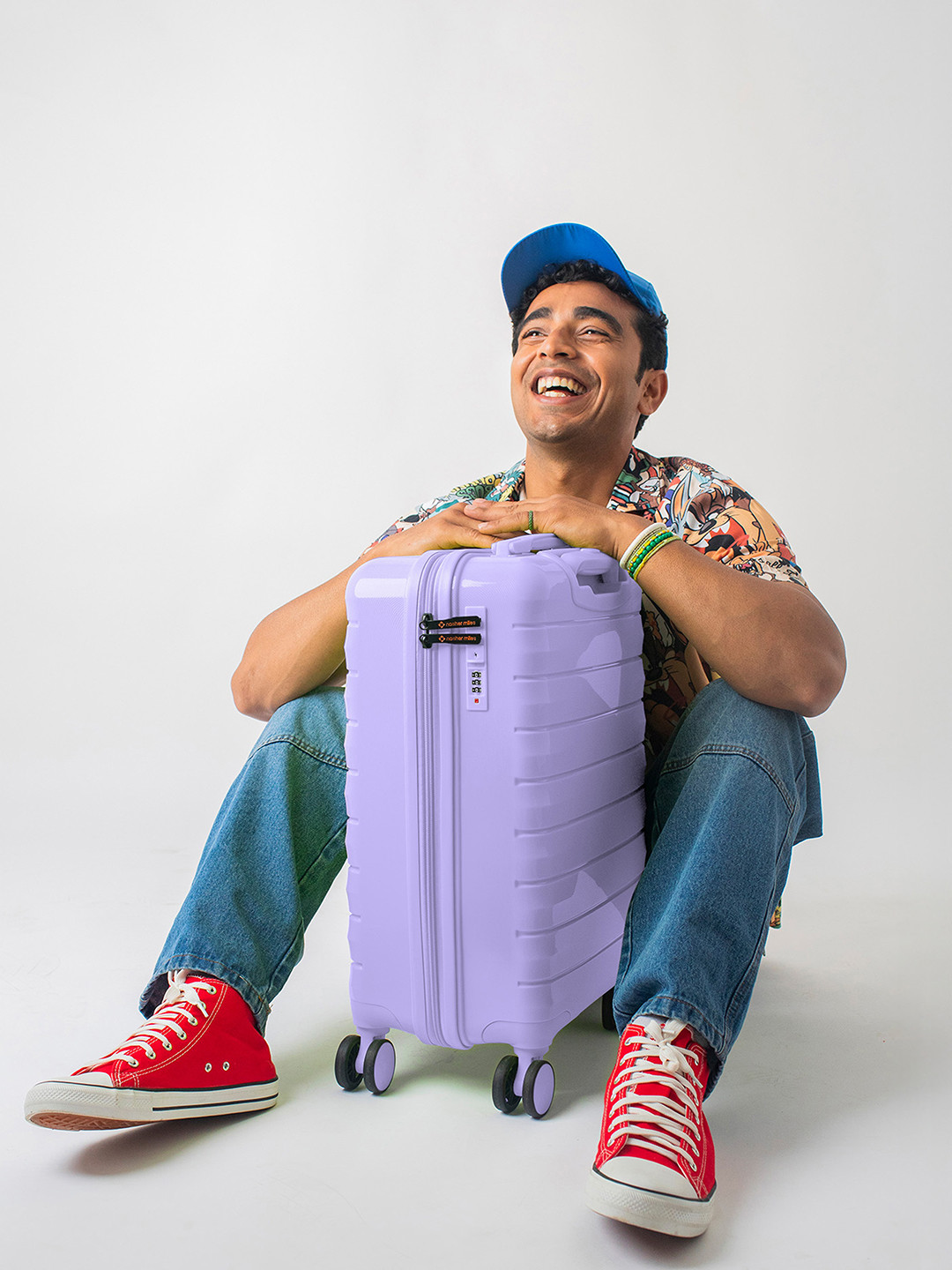 Nasher Miles Vienna Polypropylene Cabin Purple Trolley Bag - 20 Inch (55 cm)