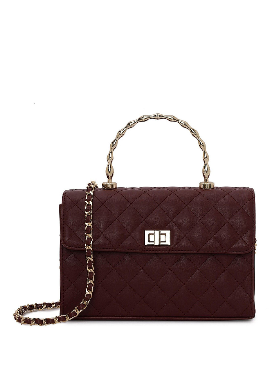YUVA STREE Textured Handheld Bag With Quilted