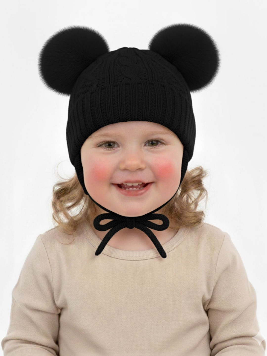 Adorazone Boys Black Beanie Winter Knit Warm Caps