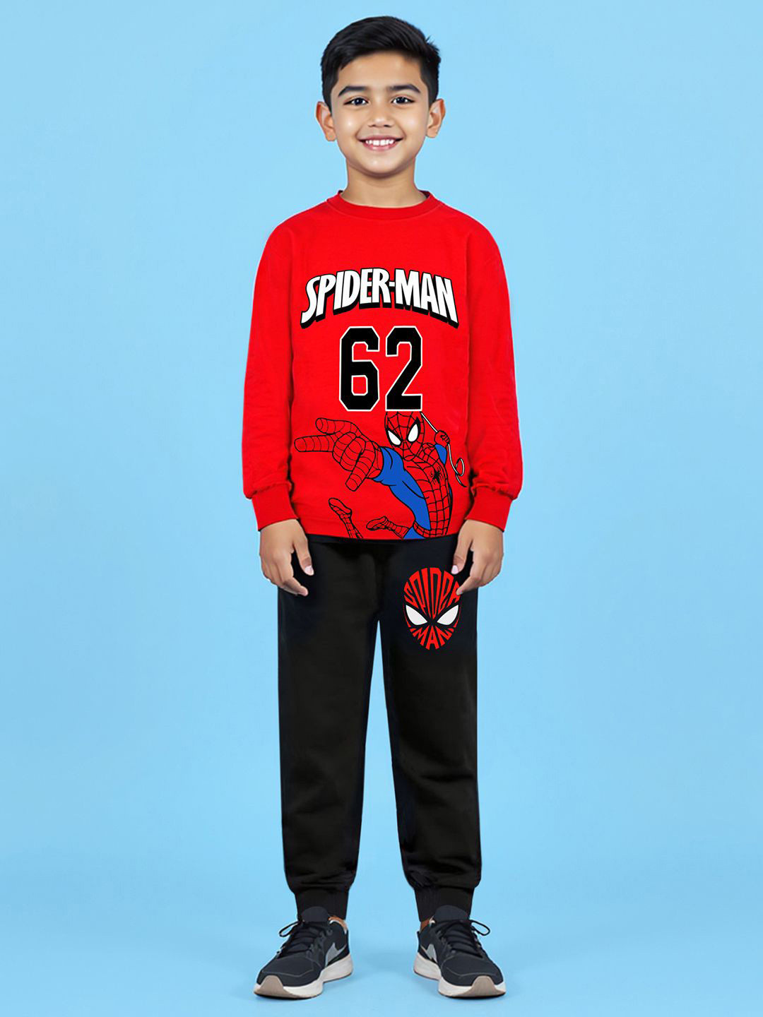 Marvel by Miss and Chief Boys Spider Man Printed T-shirt & Trackpant