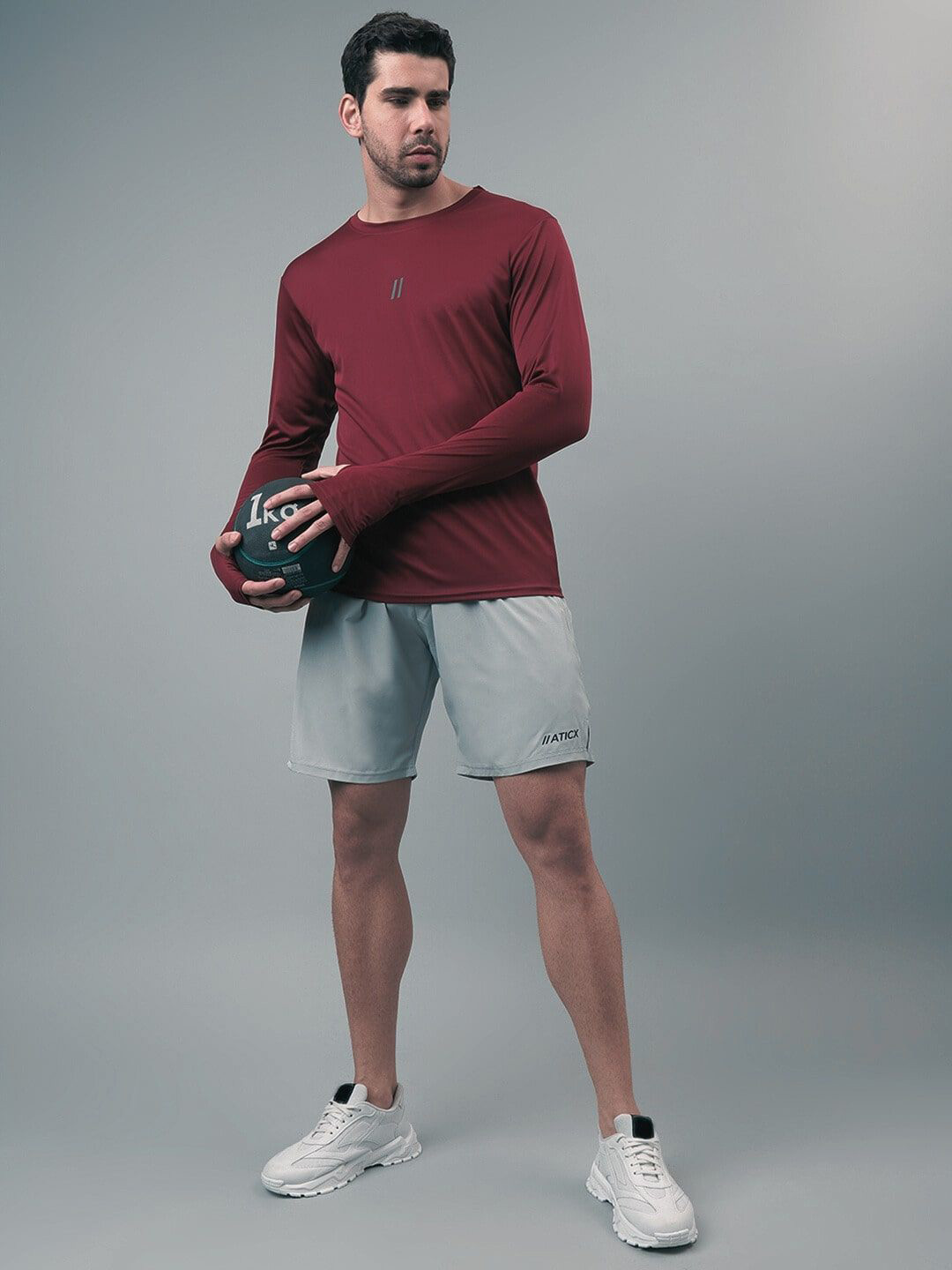 ATICX Slim Fit Round Neck Long Sleeves FlexDRY T-shirt