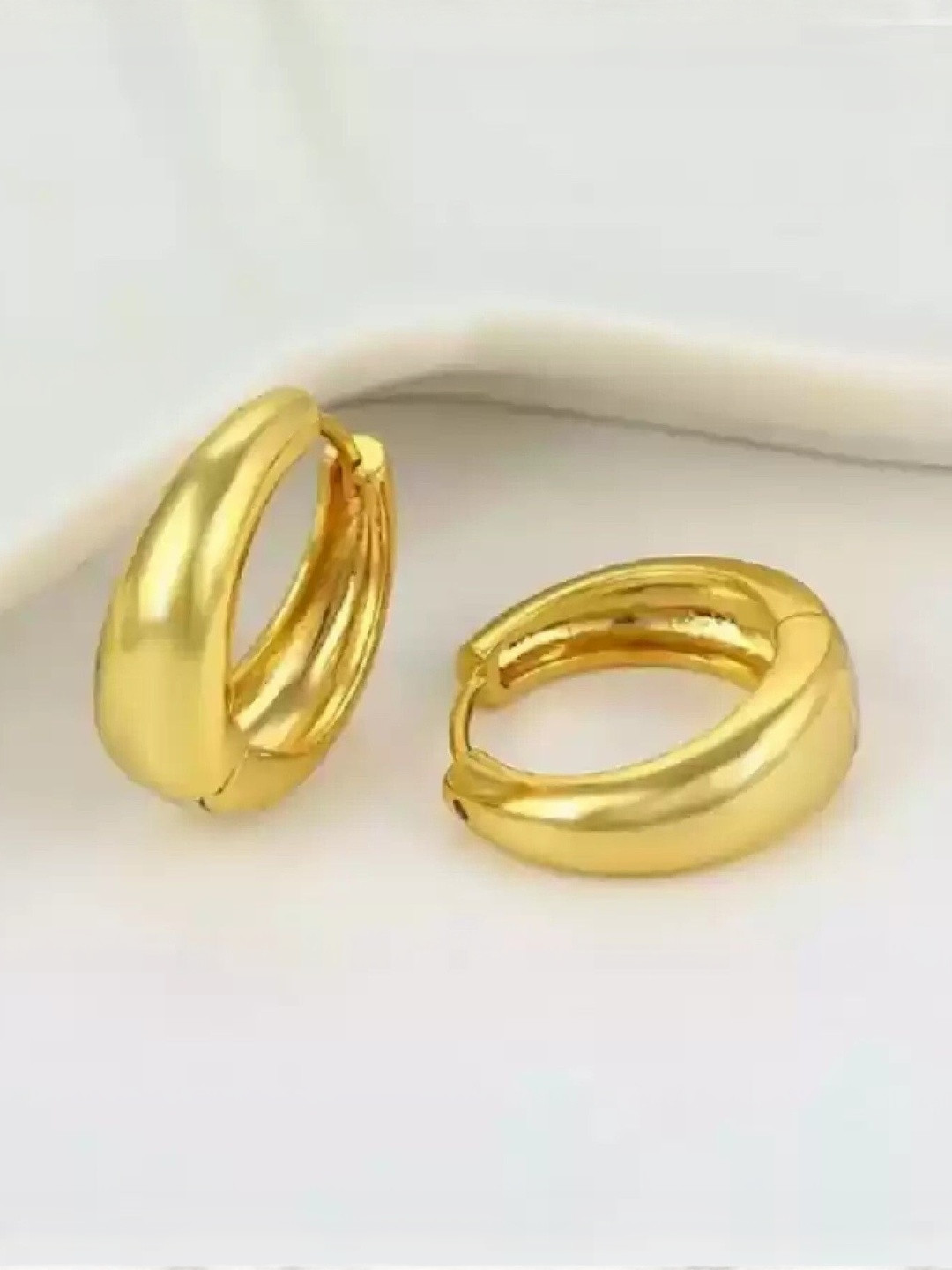 SHREE KRISHNA SHOPPING Unisex Gold-Plated Metal Earrings