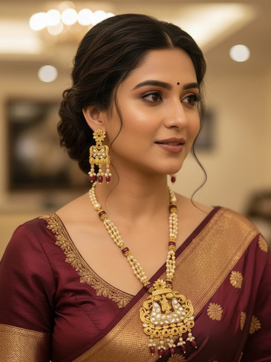 PANASH Gold-Plated Cubic Zirconia Jewellery Set