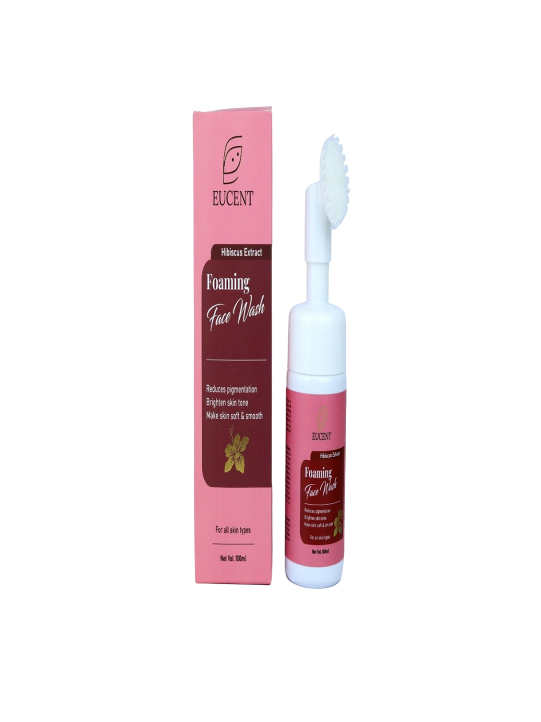 EUCENT Foaming Face Wash Infused With Hibiscus Extract - 100 ml