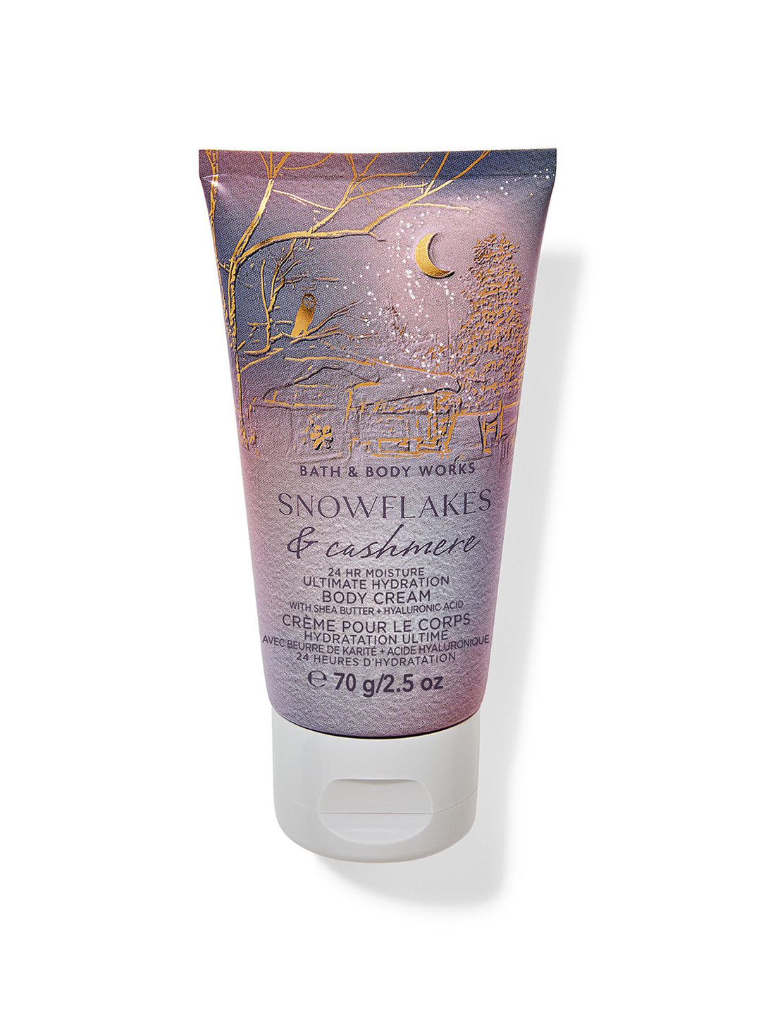 Bath & Body Works Snowflakes & Cashmere Travel Size Ultimate Hydration Body Cream - 70 g