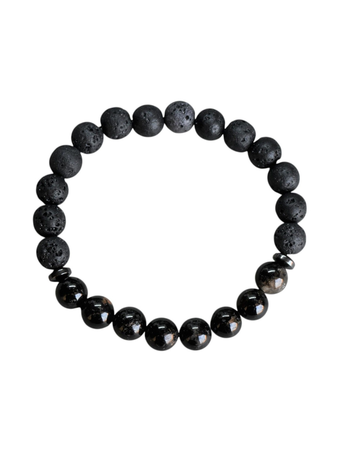 Gems Guru Unisex Crystals Link Tourmaline Bracelet Protection, Grounding & Strength