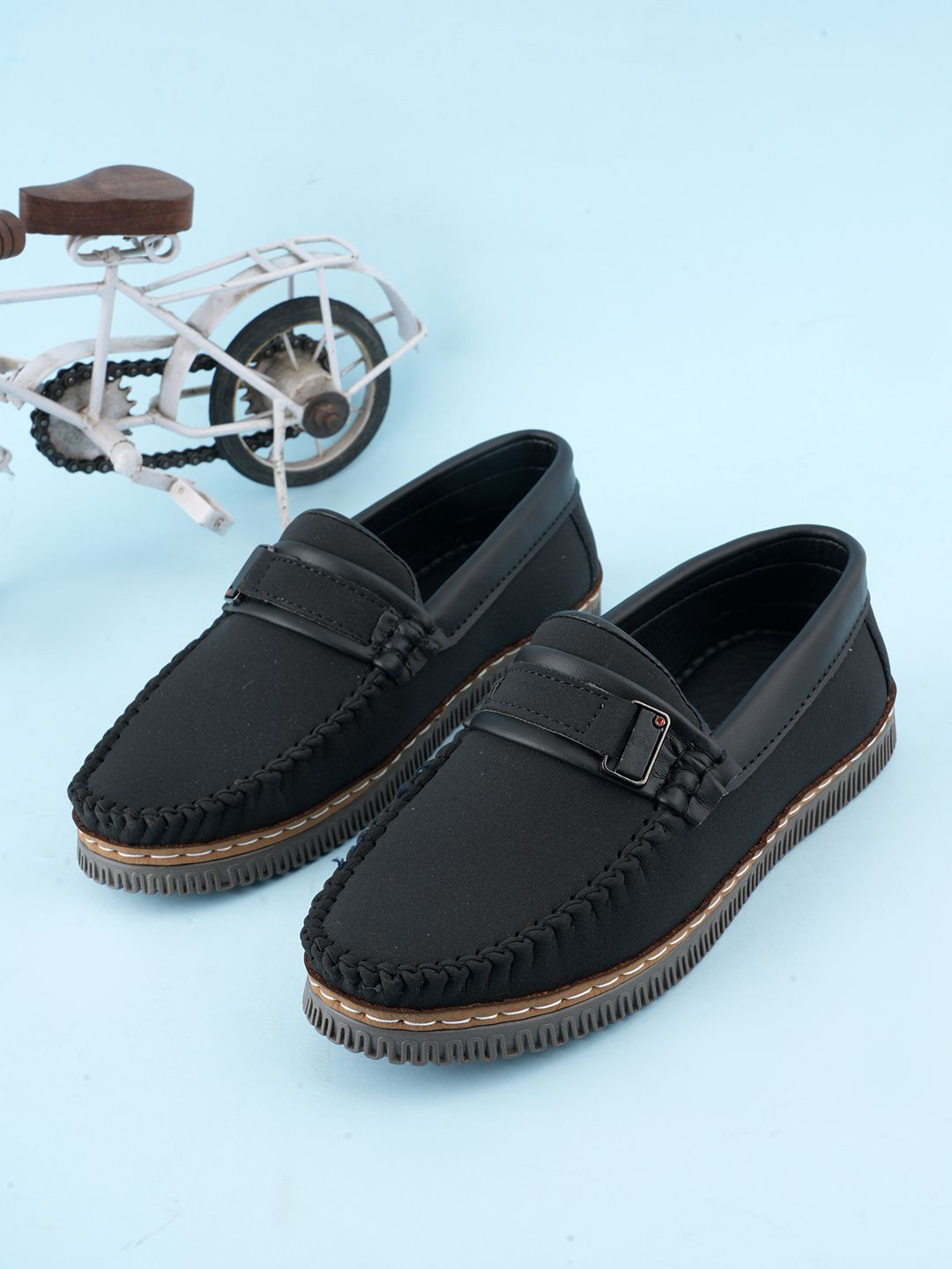 ZOOMBIE Boys Slip-On Leather Formal Loafers
