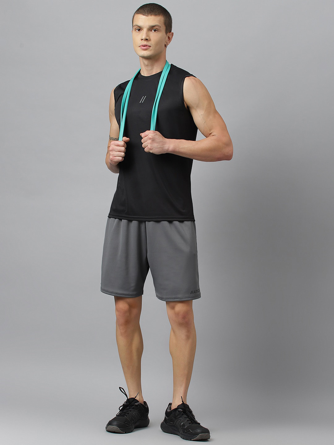 ATICX Men Mid-Rise FlexDRY Training or Gym Sports Shorts