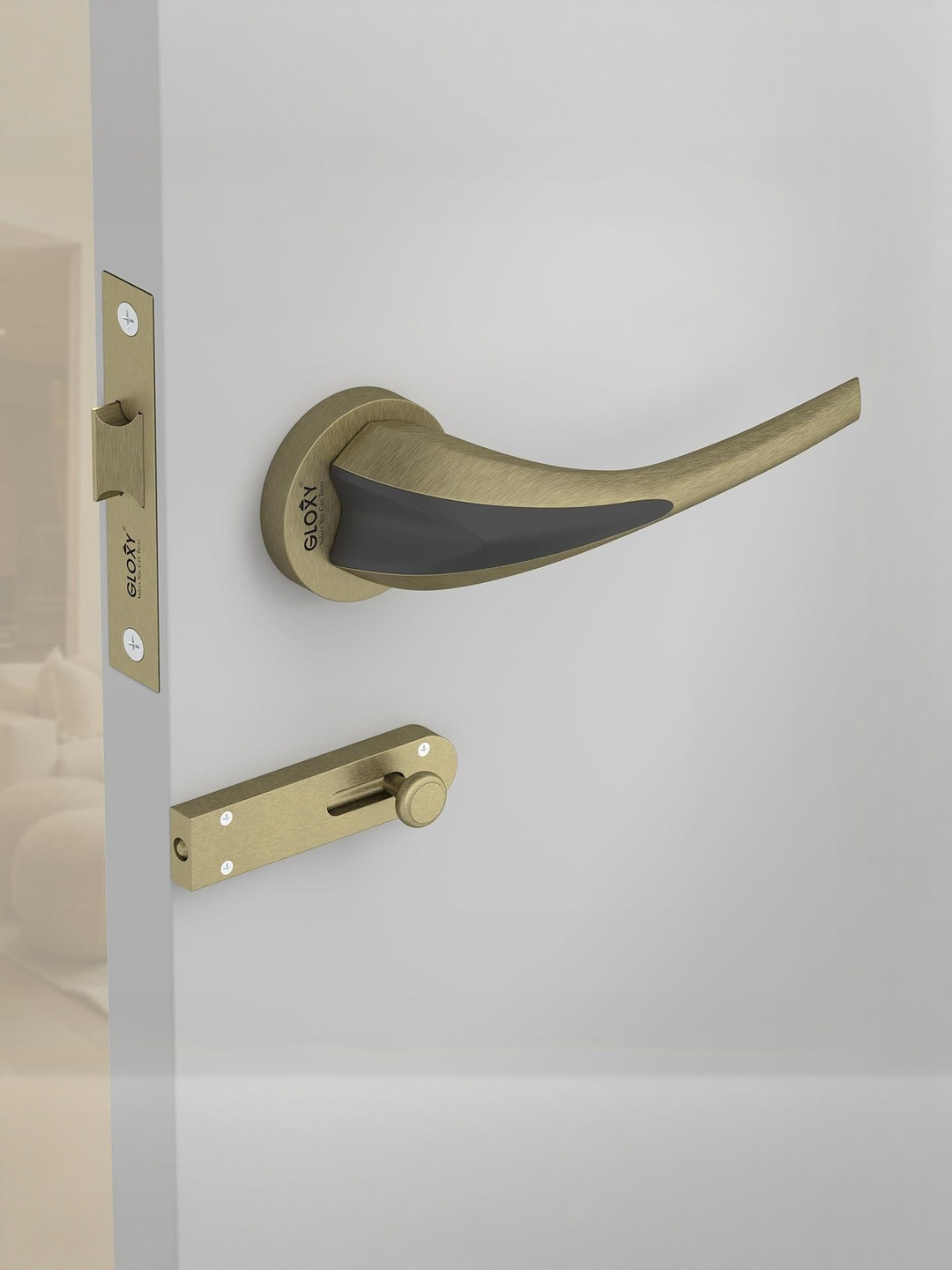 GLOXY Antique & Black Finish Door Lock Set