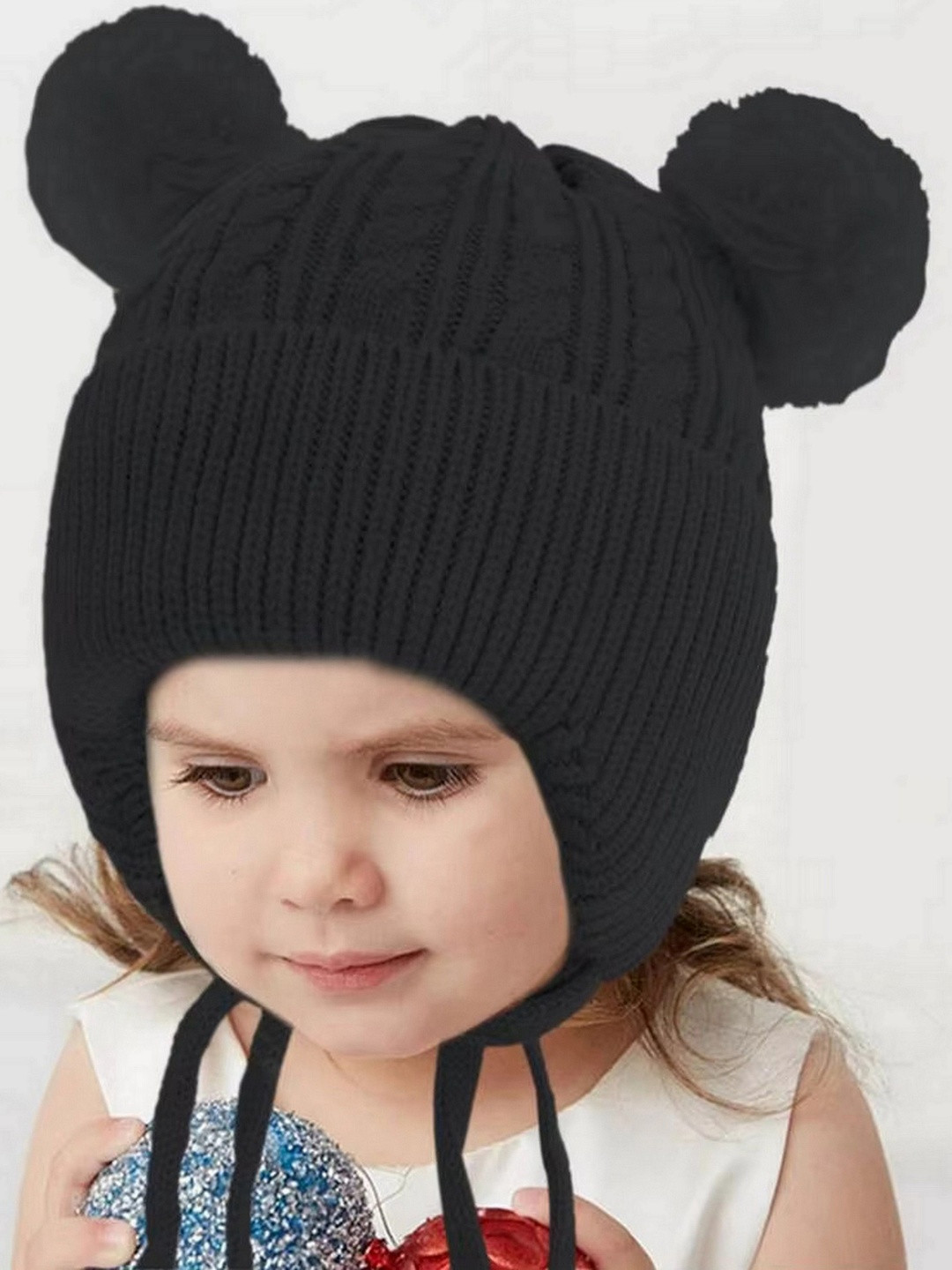 Adorazone Kids Self Design Woollen Beanie