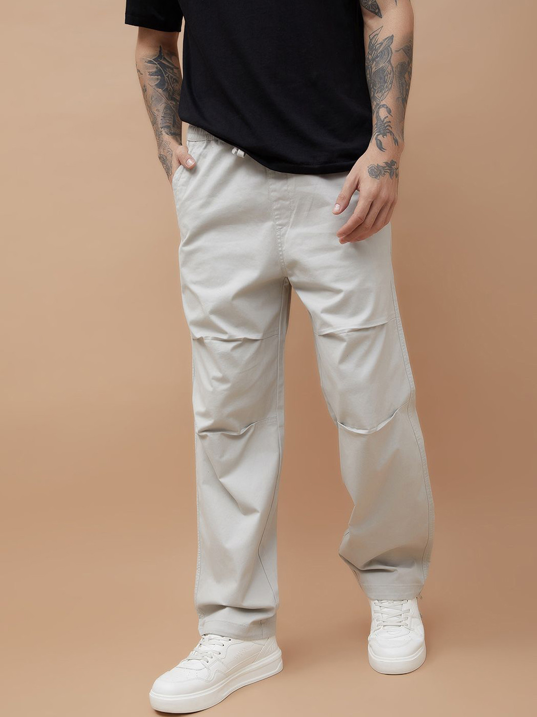 Forca by Lifestyle Men Easy Wash Regular Fit Trousers