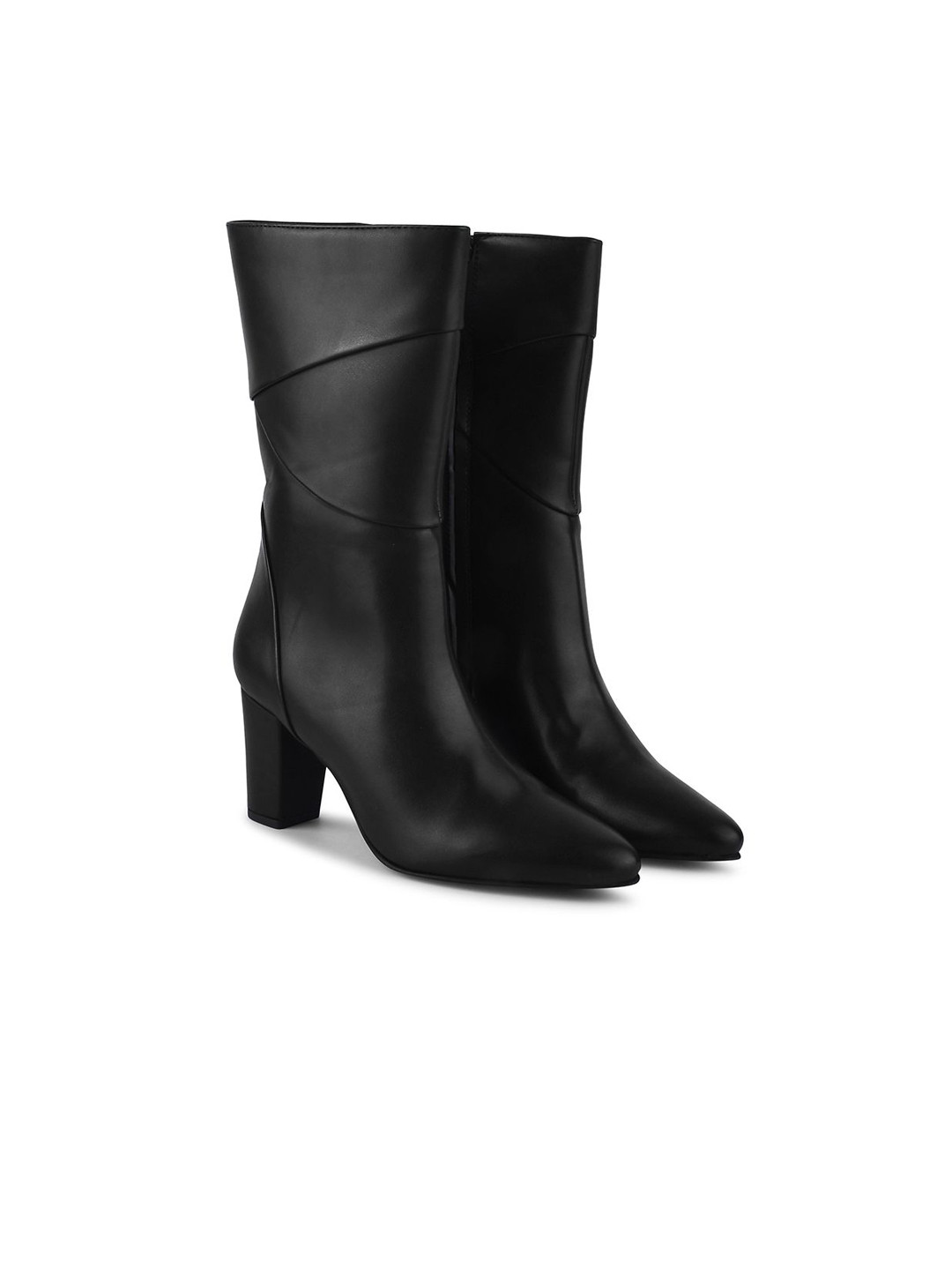 SHUZ TOUCH Women Pointed Toe High-Top Chelsea Boots