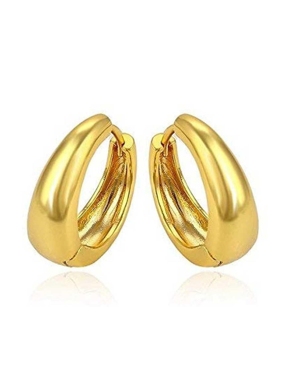 SHREE KRISHNA SHOPPING Unisex Gold-Plated Metal Earrings