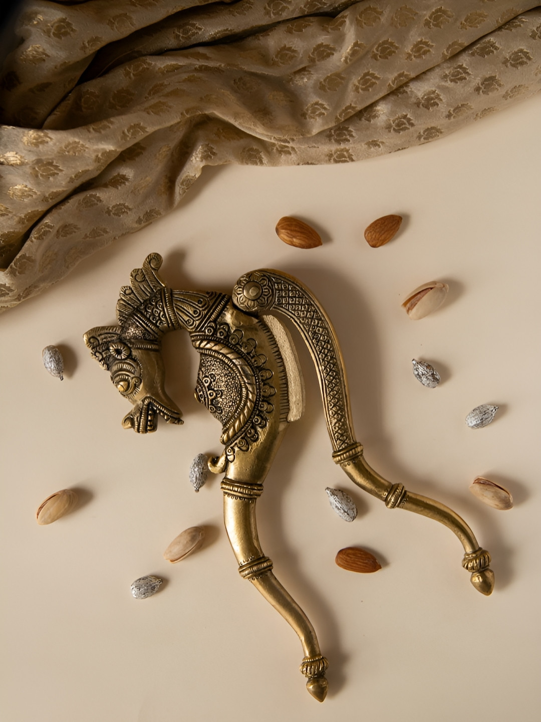 Imli Street Gold-Toned And Black Yali Design Nut Cutter Sarota