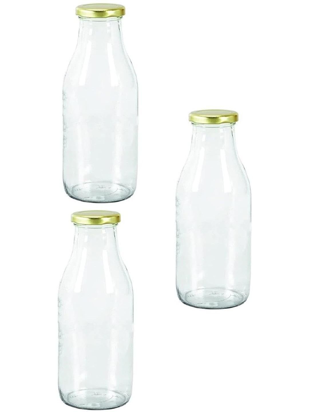 1ST TIME 3 Pieces Transparent Freezer Safe Water Bottles - 1000 ml Each