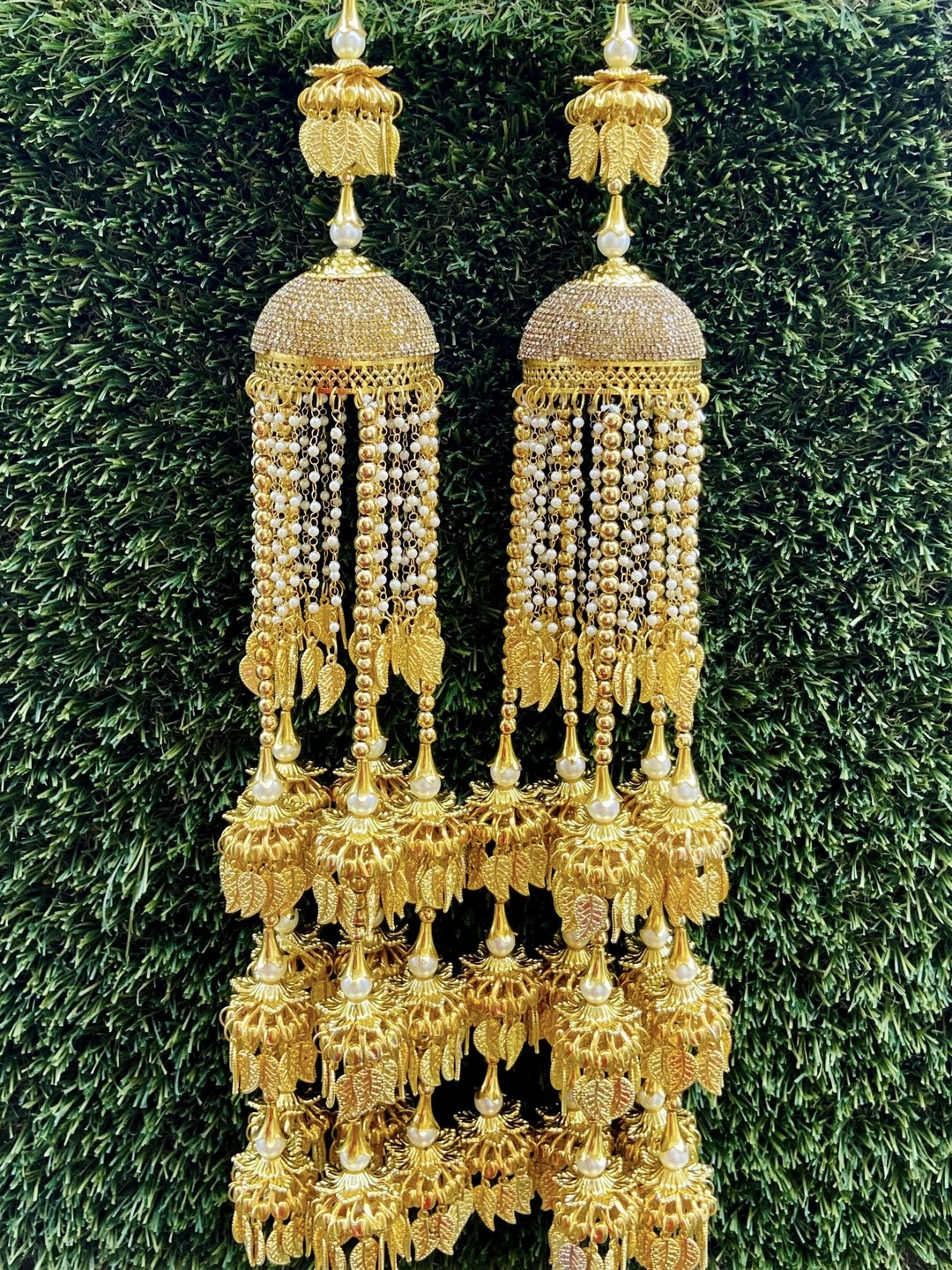 PEHNAVA BY JC Gold-Plated Pearls Bridal Kaleeras