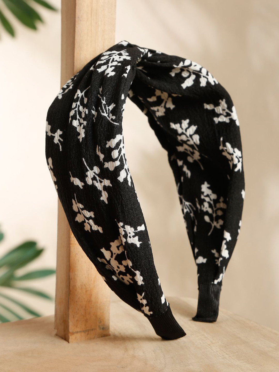 Stoln Women Handmade Floral Printed Broad Knot Hairband