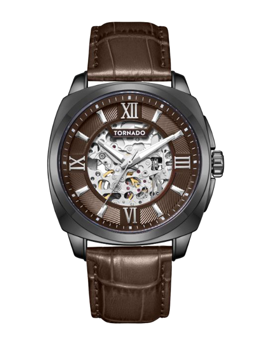 TORNADO Autonova Men Skeleton Stainless Steel Straps Analogue Automatic Watch T7316-XLDD