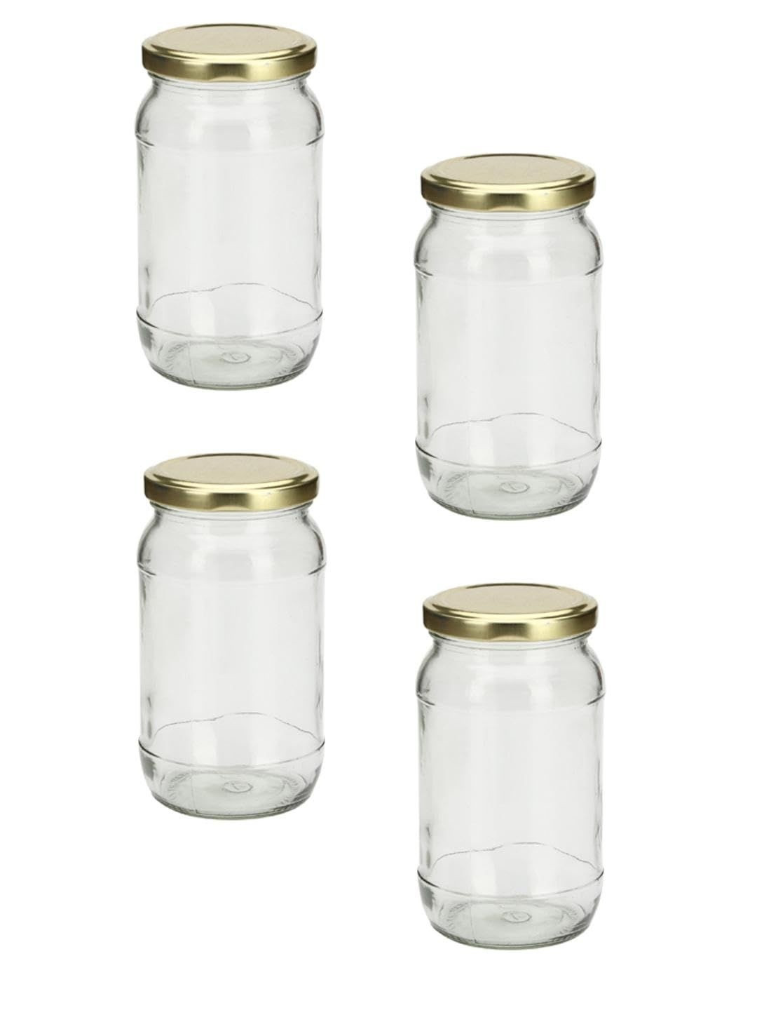 1ST TIME Unisex Set of 4 Transparent Container Glass Jar