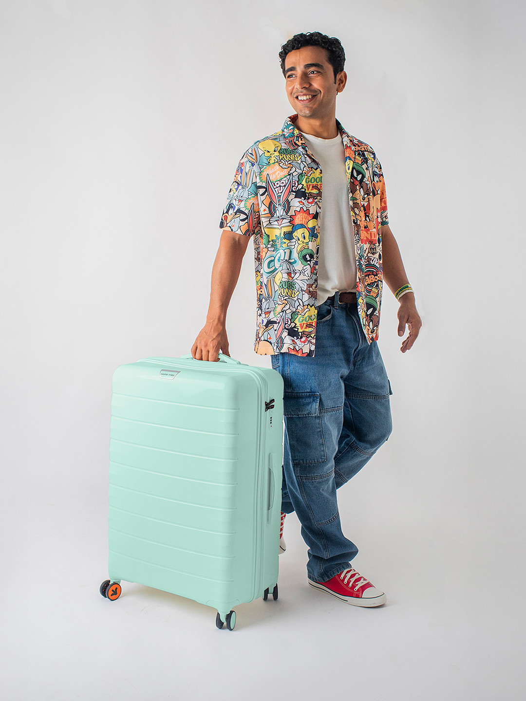 Nasher Miles Vienna Polypropylene Large Cool Mint Trolley Bag - 28 Inch (75 cm)