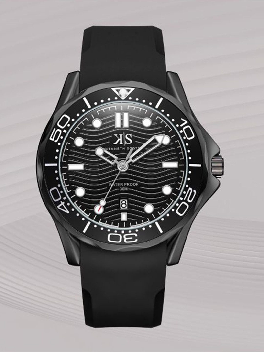 KENNETH SCOTT Men Printed Dial & Straps Analogue and Digital Watch K22009-BSBB