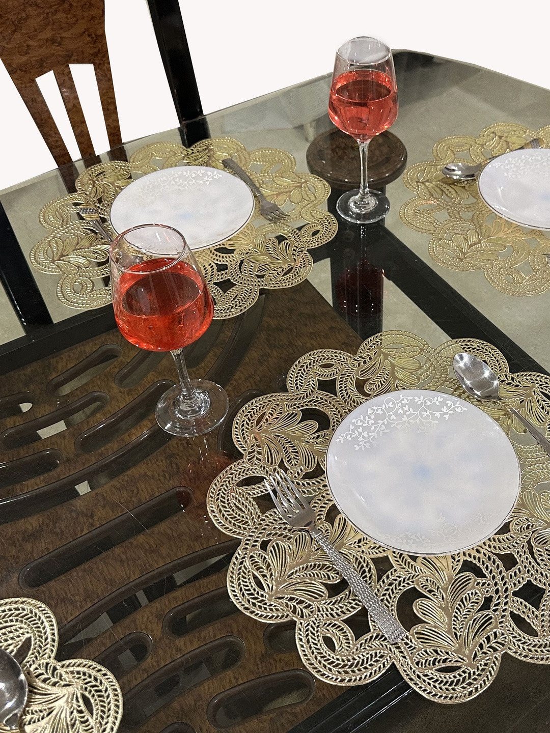 LaVichitra Pack of 2 PVC Round Table Placemat