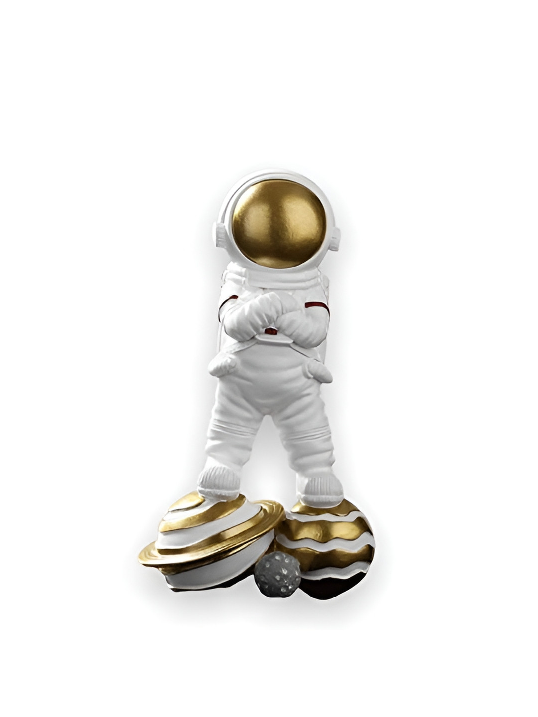 AUGEN Gold-Toned & White Astronaut Figurine Showpiece