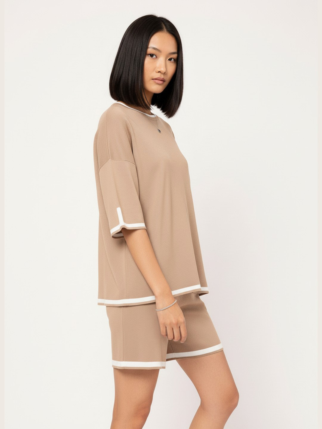 DressBerry Elevated Basics Knitted Contrast Edge Co-Ords