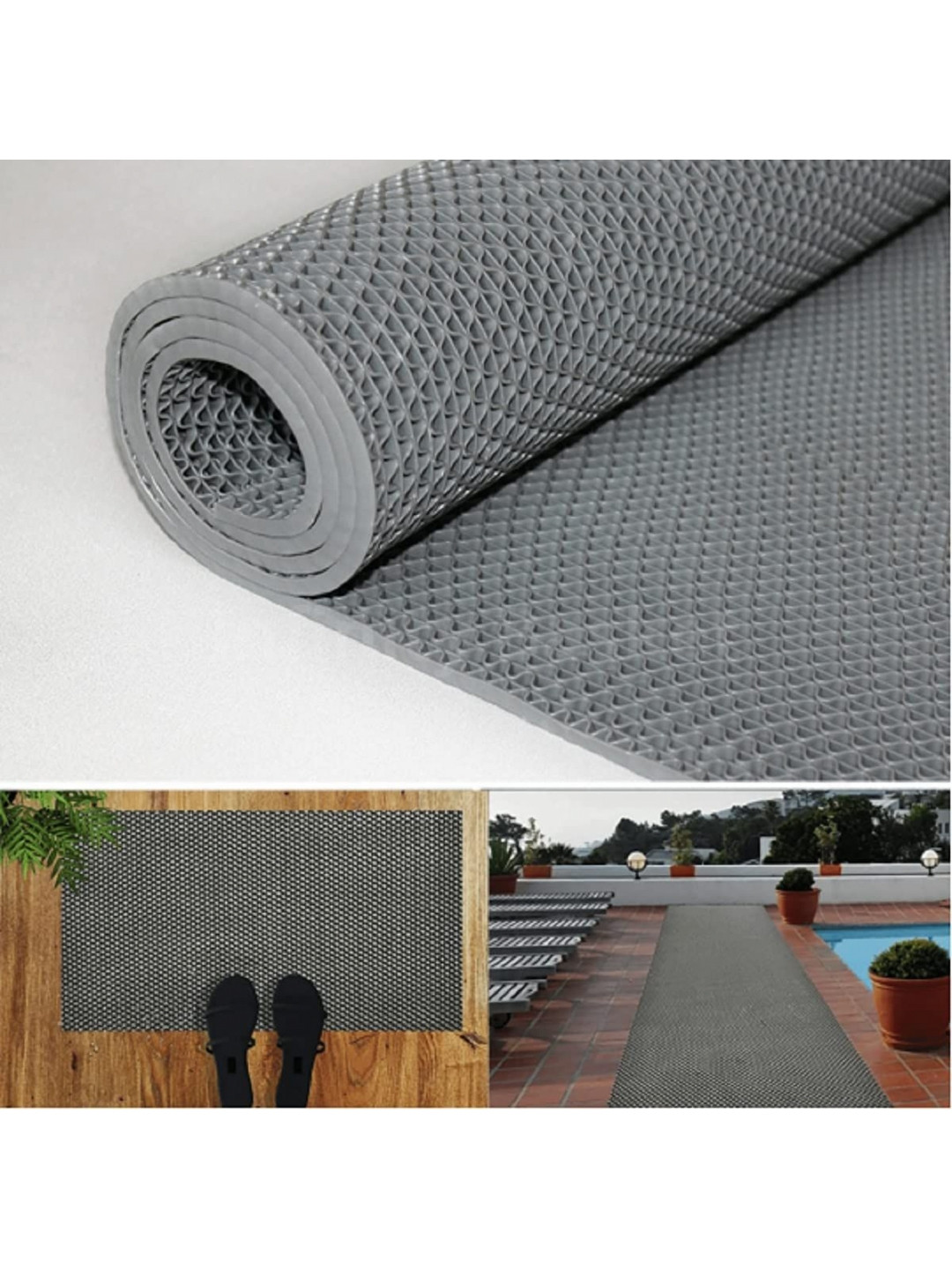 Mopak Decor Red Self-Designed Anti-Skid & Waterproof Doormat