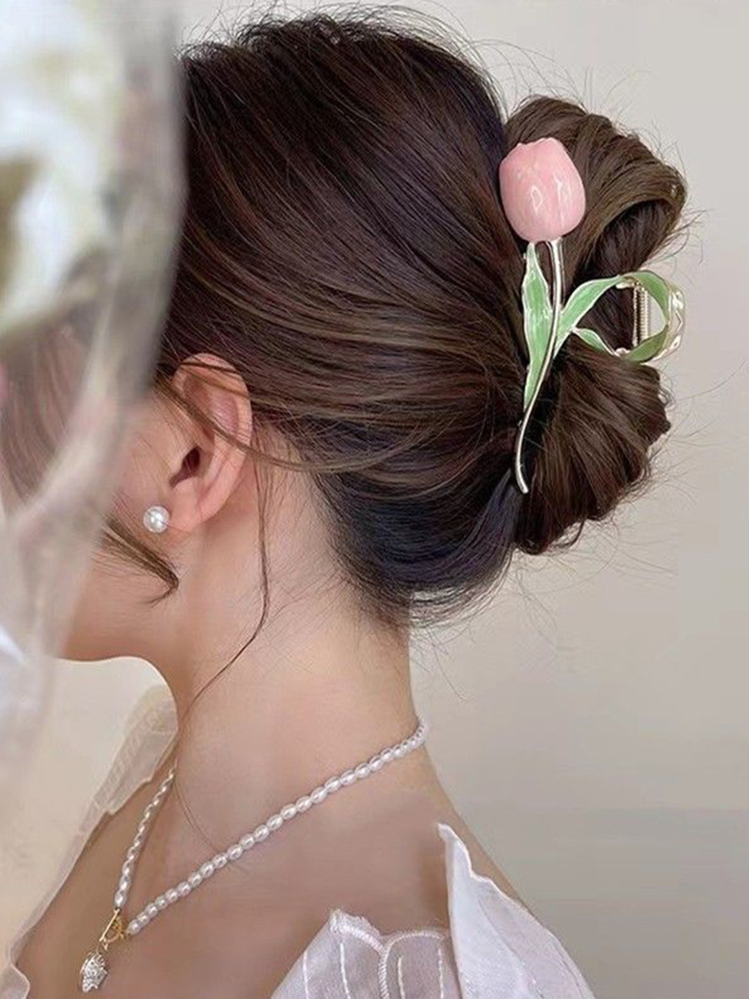 Stoln Women Tulip Flowers Claw Clip