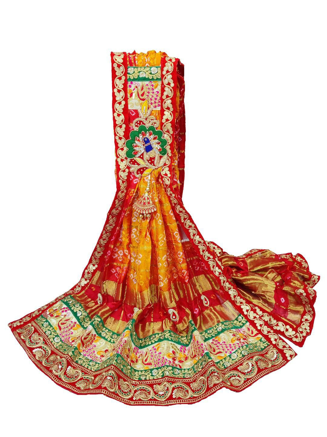 Ranisatiya creation Bandhani Printed Dupatta With Gotta Patti