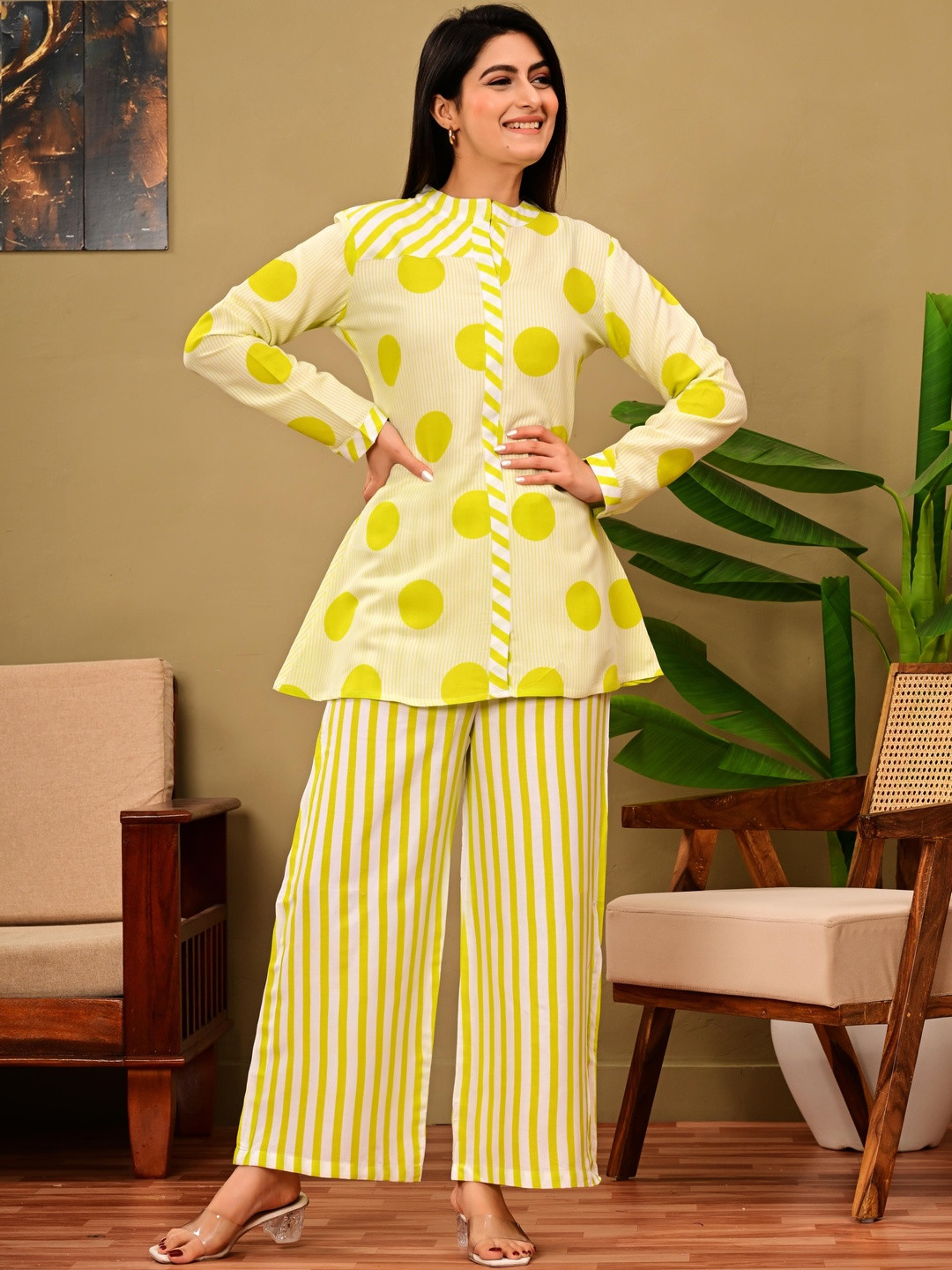 DSS FASHION Geometric Printed Kurta With Trousers