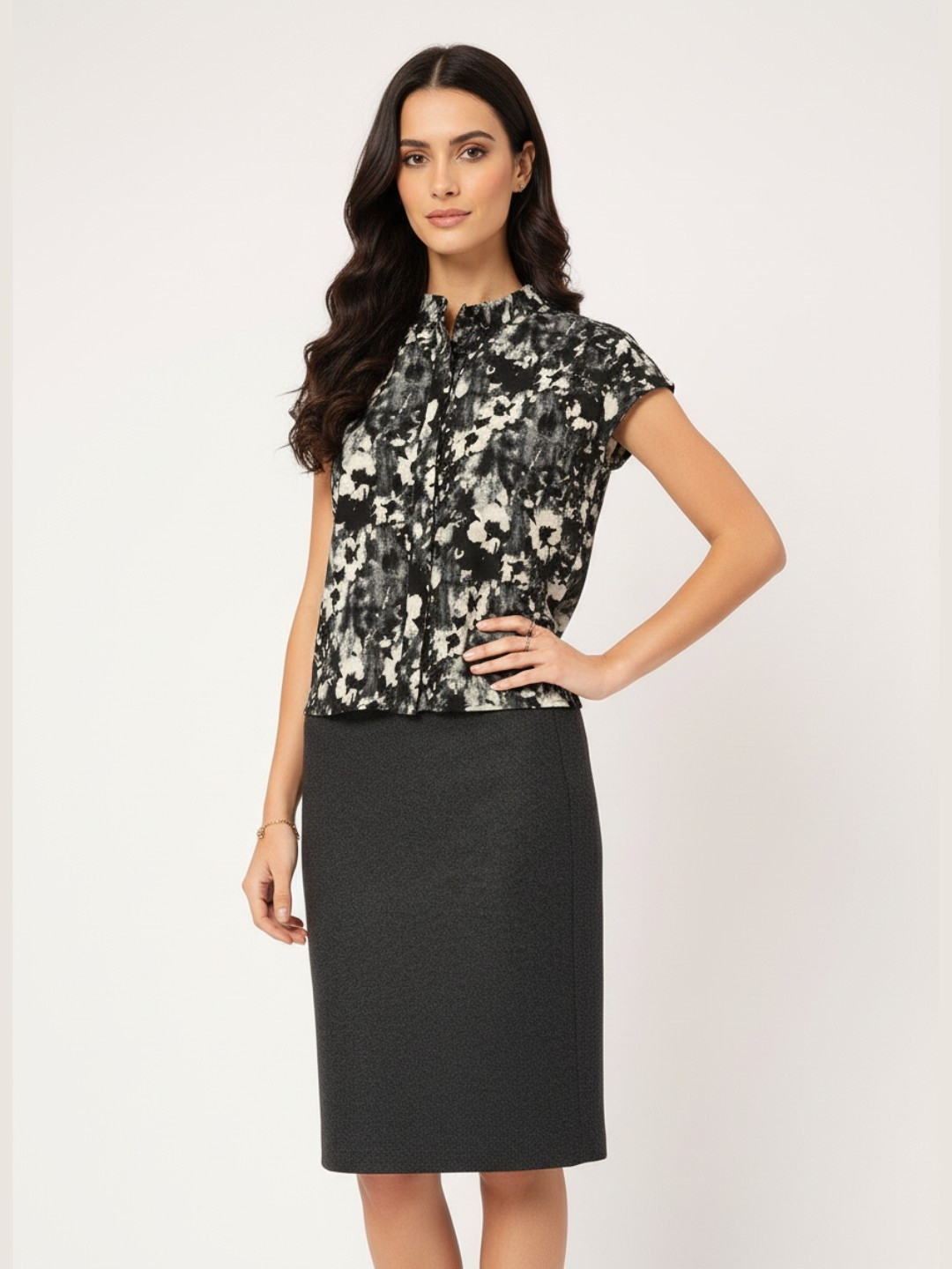 DressBerry Moonlight Muses Abstract Print Shirt