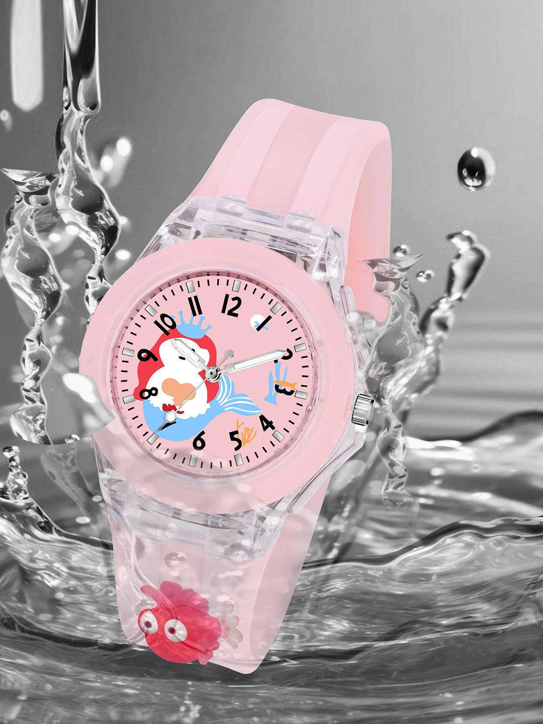 KIDSUN Kids Redium Straps Analogue Multi Function Watch 719_PINK_PINK