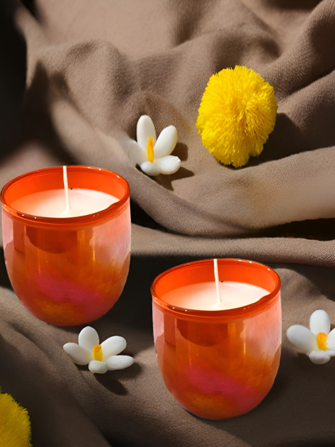 Special You Orange 2 Pieces Holographic Jar Shaped Scented Candle