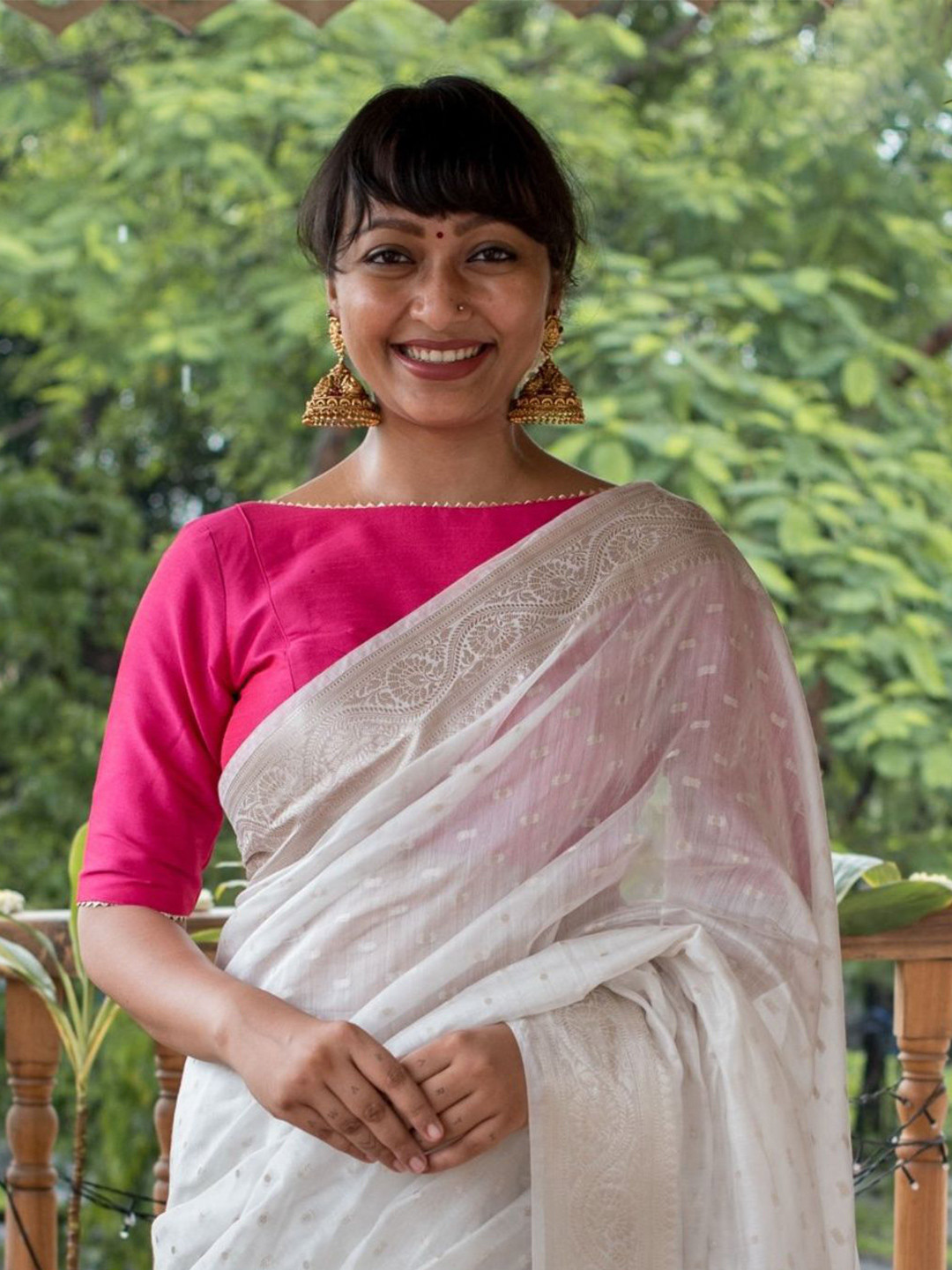 Suta Boat Neck Saree Blouse