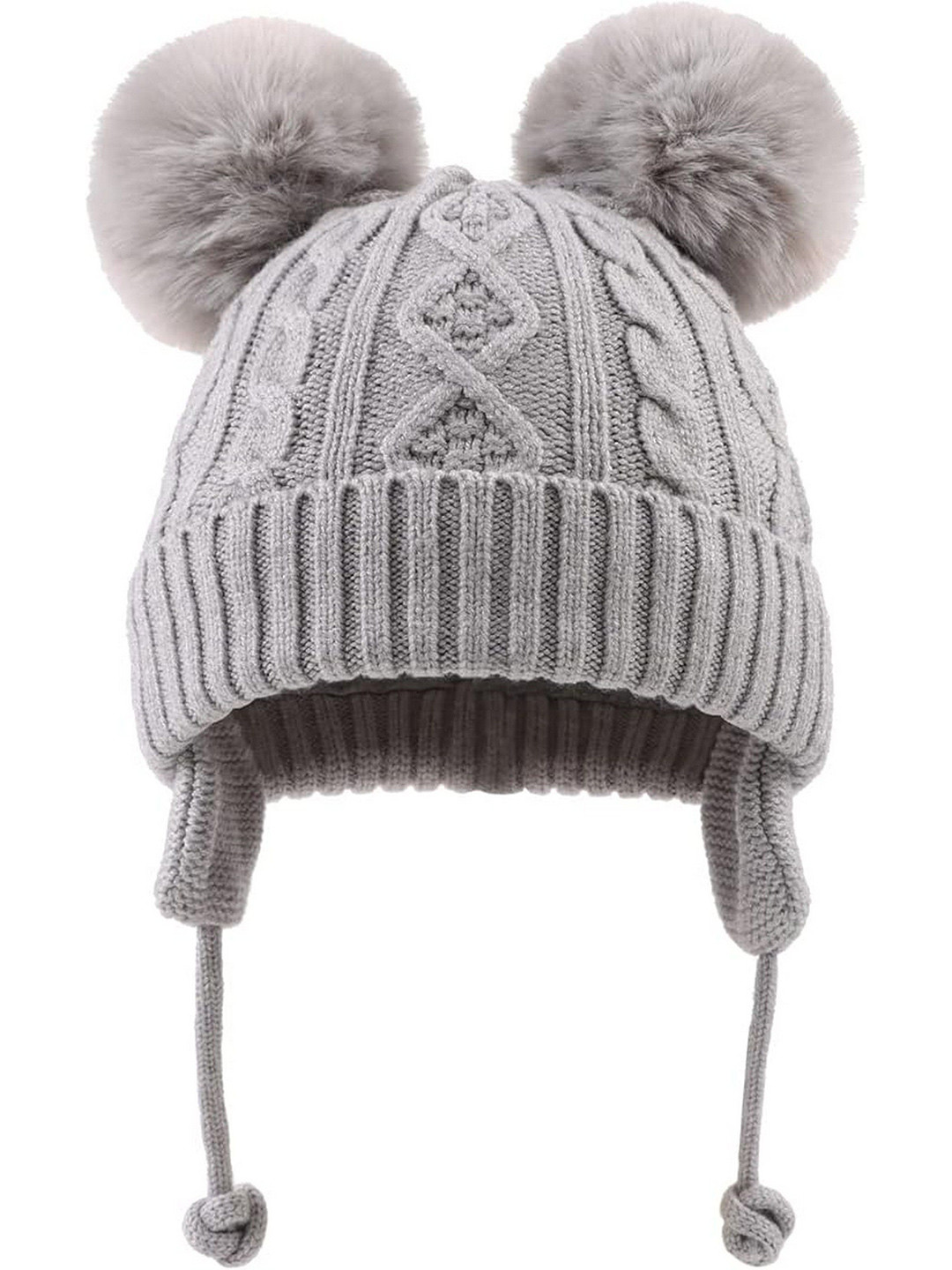 Infispace Kids Knitted Winter Beanie Hat with Pom Pom