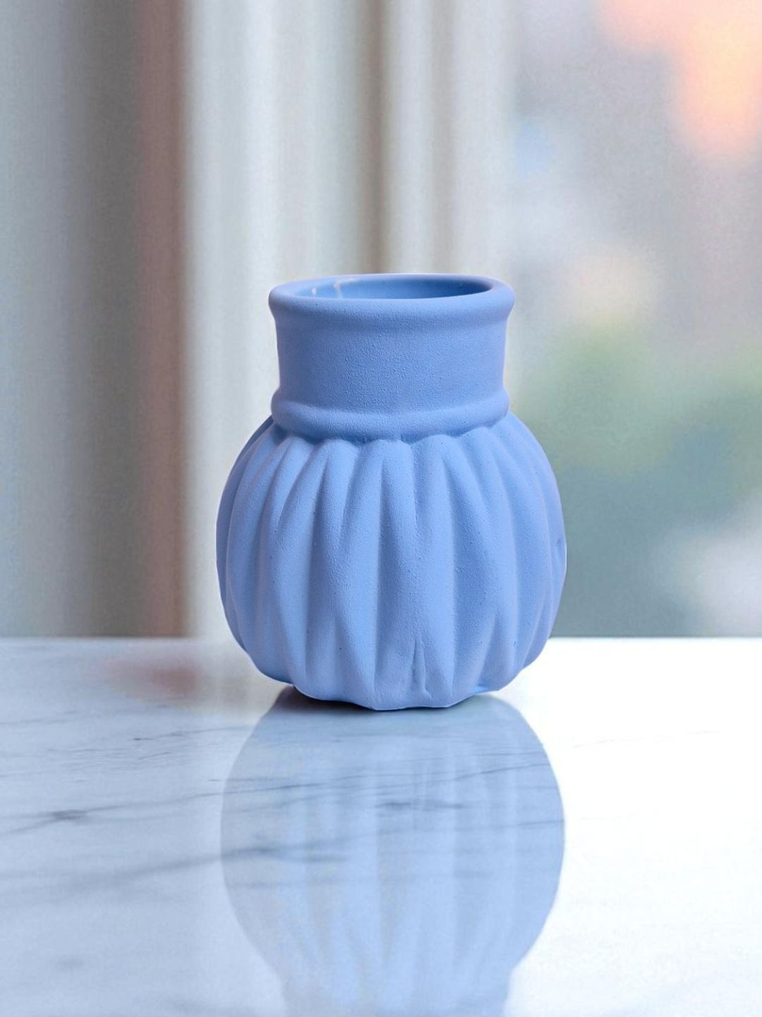 Eleven To Eleven Decor Blue Ceramic Vase